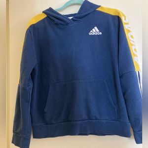 Adidas- Blue and Yellow Hoodie- 14/16 size